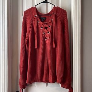 Forever 21 Lace up Sweater